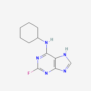 B3288532 2-Fluoro-6-cyclohexylaminopurine CAS No. 852231-88-0