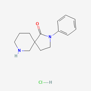 molecular formula C14H19ClN2O B3288544 2-Phenyl-2,7-diazaspiro[4.5]decan-1-one hydrochloride CAS No. 852338-81-9