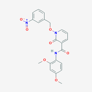 molecular formula C21H19N3O7 B3288577 N-(2,4-dimethoxyphenyl)-1-((3-nitrobenzyl)oxy)-2-oxo-1,2-dihydropyridine-3-carboxamide CAS No. 852365-95-8