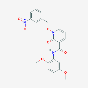 molecular formula C21H19N3O7 B3288583 N-(2,5-dimethoxyphenyl)-1-((3-nitrobenzyl)oxy)-2-oxo-1,2-dihydropyridine-3-carboxamide CAS No. 852366-02-0