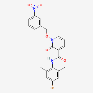 molecular formula C21H18BrN3O5 B3288589 N-(4-bromo-2,6-dimethylphenyl)-1-((3-nitrobenzyl)oxy)-2-oxo-1,2-dihydropyridine-3-carboxamide CAS No. 852366-08-6