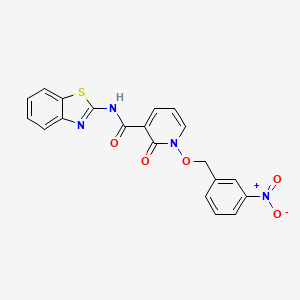 molecular formula C20H14N4O5S B3288593 N-(benzo[d]thiazol-2-yl)-1-((3-nitrobenzyl)oxy)-2-oxo-1,2-dihydropyridine-3-carboxamide CAS No. 852366-14-4