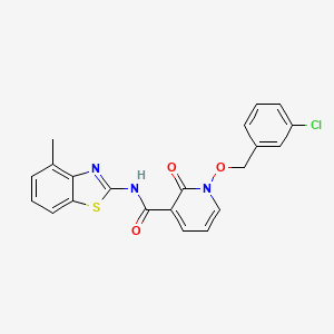 1-((3-chlorobenzyl)oxy)-N-(4-methylbenzo[d]thiazol-2-yl)-2-oxo-1,2-dihydropyridine-3-carboxamide