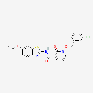 molecular formula C22H18ClN3O4S B3288604 1-((3-chlorobenzyl)oxy)-N-(6-ethoxybenzo[d]thiazol-2-yl)-2-oxo-1,2-dihydropyridine-3-carboxamide CAS No. 852366-25-7