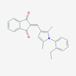 2-{[1-(2-ETHYLPHENYL)-2,5-DIMETHYL-1H-PYRROL-3-YL]METHYLIDENE}-2,3-DIHYDRO-1H-INDENE-1,3-DIONE