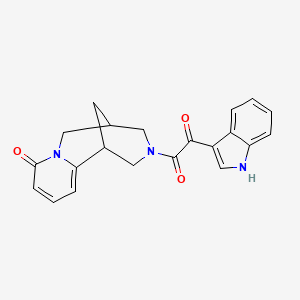 molecular formula C21H19N3O3 B3288620 1-(1H-indol-3-yl)-2-(8-oxo-5,6-dihydro-1H-1,5-methanopyrido[1,2-a][1,5]diazocin-3(2H,4H,8H)-yl)ethane-1,2-dione CAS No. 852367-26-1