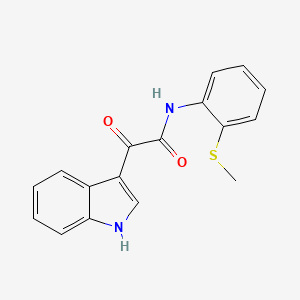 2-(1H-indol-3-yl)-N-(2-methylsulfanylphenyl)-2-oxoacetamide