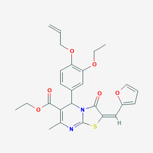 ethyl 5-[4-(allyloxy)-3-ethoxyphenyl]-2-(2-furylmethylene)-7-methyl-3-oxo-2,3-dihydro-5H-[1,3]thiazolo[3,2-a]pyrimidine-6-carboxylate