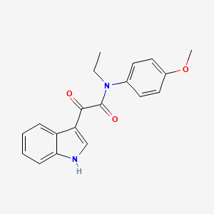 molecular formula C19H18N2O3 B3288634 N-ethyl-2-(1H-indol-3-yl)-N-(4-methoxyphenyl)-2-oxoacetamide CAS No. 852368-31-1
