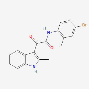 molecular formula C18H15BrN2O2 B3288655 N-(4-bromo-2-methylphenyl)-2-(2-methyl-1H-indol-3-yl)-2-oxoacetamide CAS No. 852372-11-3