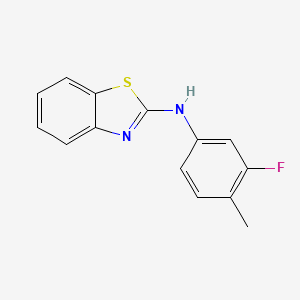 molecular formula C14H11FN2S B3288699 N-(3-fluoro-4-methylphenyl)-1,3-benzothiazol-2-amine CAS No. 852399-68-9