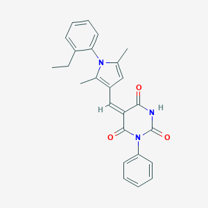 5-{[1-(2-ethylphenyl)-2,5-dimethyl-1H-pyrrol-3-yl]methylene}-1-phenyl-2,4,6(1H,3H,5H)-pyrimidinetrione