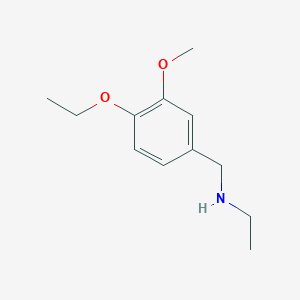 molecular formula C12H19NO2 B3288706 [(4-Ethoxy-3-methoxyphenyl)methyl](ethyl)amine CAS No. 852399-85-0