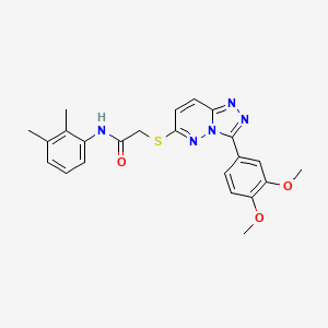 molecular formula C23H23N5O3S B3288708 2-((3-(3,4-dimethoxyphenyl)-[1,2,4]triazolo[4,3-b]pyridazin-6-yl)thio)-N-(2,3-dimethylphenyl)acetamide CAS No. 852437-37-7