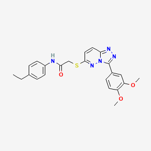 molecular formula C23H23N5O3S B3288720 2-((3-(3,4-dimethoxyphenyl)-[1,2,4]triazolo[4,3-b]pyridazin-6-yl)thio)-N-(4-ethylphenyl)acetamide CAS No. 852437-42-4