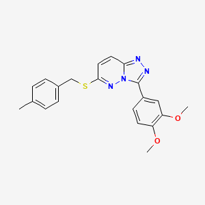 molecular formula C21H20N4O2S B3288731 3-(3,4-Dimethoxyphenyl)-6-((4-methylbenzyl)thio)-[1,2,4]triazolo[4,3-b]pyridazine CAS No. 852437-90-2