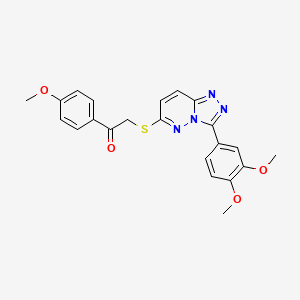 2-((3-(3,4-Dimethoxyphenyl)-[1,2,4]triazolo[4,3-b]pyridazin-6-yl)thio)-1-(4-methoxyphenyl)ethanone