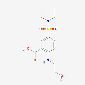 molecular formula C13H20N2O5S B3288781 5-(Diethylsulfamoyl)-2-[(2-hydroxyethyl)amino]benzoic acid CAS No. 852851-90-2