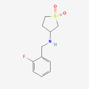 molecular formula C11H14FNO2S B3288849 3-{[(2-Fluorophenyl)methyl]amino}thiolane-1,1-dione CAS No. 853574-06-8