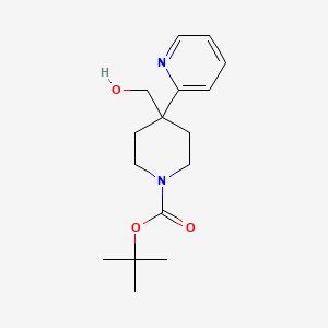 molecular formula C16H24N2O3 B3288857 tert-Butyl 4-(hydroxymethyl)-4-(pyridin-2-yl)piperidine-1-carboxylate CAS No. 853576-51-9