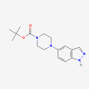 molecular formula C16H22N4O2 B3288880 tert-Butyl 4-(1H-indazol-5-yl)piperazine-1-carboxylate CAS No. 853679-59-1