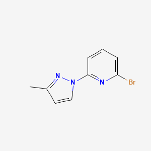 molecular formula C9H8BrN3 B3288900 2-Bromo-6-(3-methyl-1H-pyrazol-1-YL)pyridine CAS No. 853748-41-1
