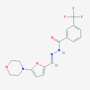 molecular formula C17H16F3N3O3 B328892 N'-{[5-(4-吗啉基)-2-呋喃基]亚甲基}-3-(三氟甲基)苯甲酰肼 