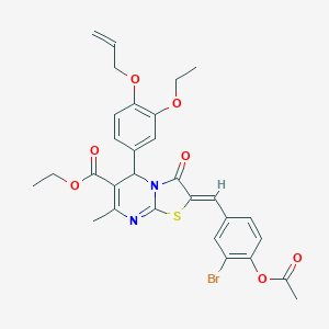 ethyl 2-[4-(acetyloxy)-3-bromobenzylidene]-5-[4-(allyloxy)-3-ethoxyphenyl]-7-methyl-3-oxo-2,3-dihydro-5H-[1,3]thiazolo[3,2-a]pyrimidine-6-carboxylate