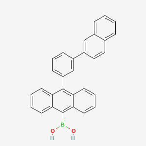molecular formula C30H21BO2 B3288940 10-(3-(Naphthalen-2-yl)phenyl)anthracene-9-boronic acid CAS No. 853945-54-7