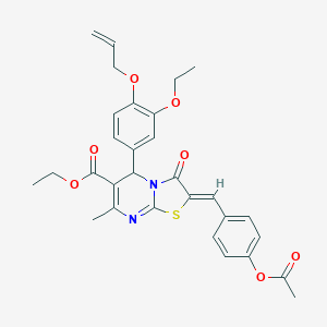 ethyl 2-[4-(acetyloxy)benzylidene]-5-[4-(allyloxy)-3-ethoxyphenyl]-7-methyl-3-oxo-2,3-dihydro-5H-[1,3]thiazolo[3,2-a]pyrimidine-6-carboxylate