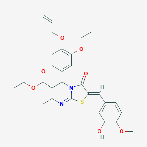 ethyl 5-[4-(allyloxy)-3-ethoxyphenyl]-2-(3-hydroxy-4-methoxybenzylidene)-7-methyl-3-oxo-2,3-dihydro-5H-[1,3]thiazolo[3,2-a]pyrimidine-6-carboxylate