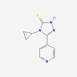 molecular formula C10H10N4S B3288981 4-环丙基-5-(吡啶-4-基)-4H-1,2,4-三唑-3-硫醇 CAS No. 854137-75-0