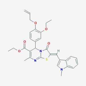 ethyl 5-[4-(allyloxy)-3-ethoxyphenyl]-7-methyl-2-[(1-methyl-1H-indol-3-yl)methylene]-3-oxo-2,3-dihydro-5H-[1,3]thiazolo[3,2-a]pyrimidine-6-carboxylate