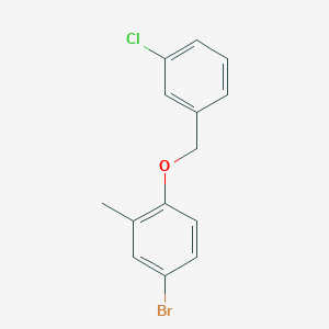 molecular formula C14H12BrClO B3288999 4-Bromo-1-[(3-chlorophenyl)methoxy]-2-methylbenzene CAS No. 854259-18-0