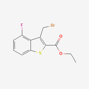 molecular formula C12H10BrFO2S B3289005 Ethyl 3-(bromomethyl)-4-fluoro-1-benzothiophene-2-carboxylate CAS No. 854357-40-7