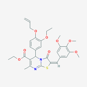 ethyl 5-[4-(allyloxy)-3-ethoxyphenyl]-7-methyl-3-oxo-2-(3,4,5-trimethoxybenzylidene)-2,3-dihydro-5H-[1,3]thiazolo[3,2-a]pyrimidine-6-carboxylate