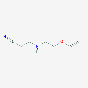 molecular formula C7H12N2O B3289051 3-((2-(Vinyloxy)ethyl)amino)propanenitrile CAS No. 85466-37-1