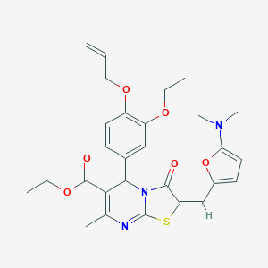ethyl 5-[4-(allyloxy)-3-ethoxyphenyl]-2-{[5-(dimethylamino)-2-furyl]methylene}-7-methyl-3-oxo-2,3-dihydro-5H-[1,3]thiazolo[3,2-a]pyrimidine-6-carboxylate