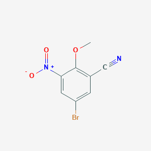 molecular formula C8H5BrN2O3 B3289108 5-Bromo-2-methoxy-3-nitrobenzonitrile CAS No. 855290-36-7