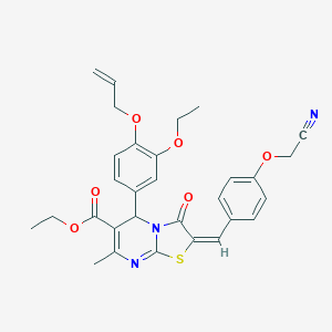 ethyl 5-[4-(allyloxy)-3-ethoxyphenyl]-2-[4-(cyanomethoxy)benzylidene]-7-methyl-3-oxo-2,3-dihydro-5H-[1,3]thiazolo[3,2-a]pyrimidine-6-carboxylate