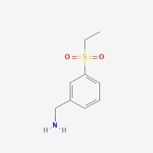 molecular formula C9H13NO2S B3289118 [3-(Ethanesulfonyl)phenyl]methanamine CAS No. 855339-37-6