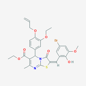 ethyl 5-[4-(allyloxy)-3-ethoxyphenyl]-2-(5-bromo-2-hydroxy-3-methoxybenzylidene)-7-methyl-3-oxo-2,3-dihydro-5H-[1,3]thiazolo[3,2-a]pyrimidine-6-carboxylate