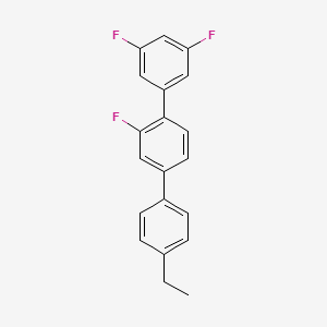 molecular formula C20H15F3 B3289300 4''-Ethyl-2',3,5-trifluoro-1,1':4',1''-terphenyl CAS No. 857048-77-2