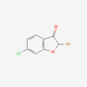 molecular formula C8H4BrClO2 B3289308 2-bromo-6-chlorobenzofuran-3(2H)-one CAS No. 857062-41-0