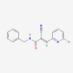 molecular formula C16H12BrN3O B3289311 (E)-N-benzyl-3-(6-bromopyridin-2-yl)-2-cyanoprop-2-enamide CAS No. 857064-40-5
