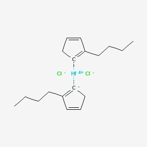 molecular formula C18H26Cl2Hf B3289316 Bis(butylcyclopentadienyl)hafnium(IV) dichloride CAS No. 85722-08-3