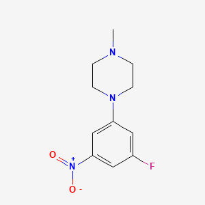 molecular formula C11H14FN3O2 B3289323 1-(3-Fluoro-5-nitrophenyl)-4-methylpiperazine CAS No. 857267-08-4