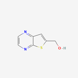 molecular formula C7H6N2OS B3289327 Thieno[2,3-b]pyrazin-6-ylmethanol CAS No. 857283-70-6