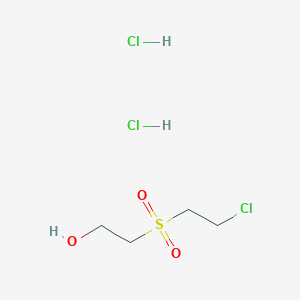 molecular formula C4H11Cl3O3S B3289331 2-(Chloroethylsulfonyl)ethanol 2HCl CAS No. 85739-74-8