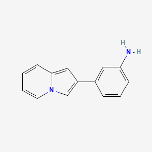 molecular formula C14H12N2 B3289362 3-(Indolizin-2-yl)aniline CAS No. 857426-60-9